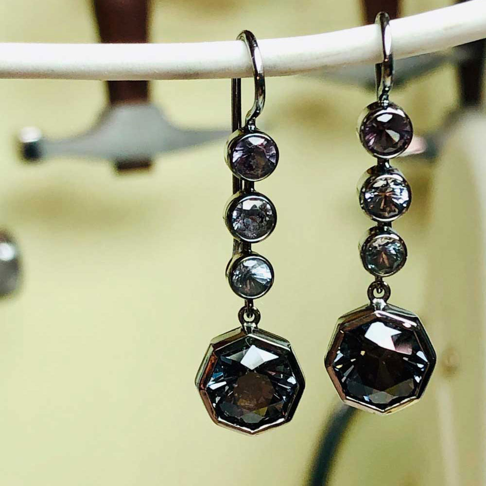 spinel drop earrings