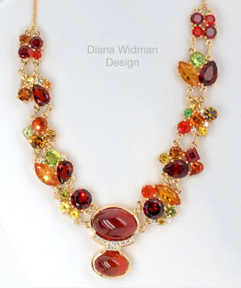 Garnet Cluster Necklace