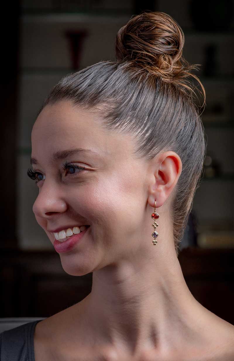 Razzaq April Sunstone Earrings