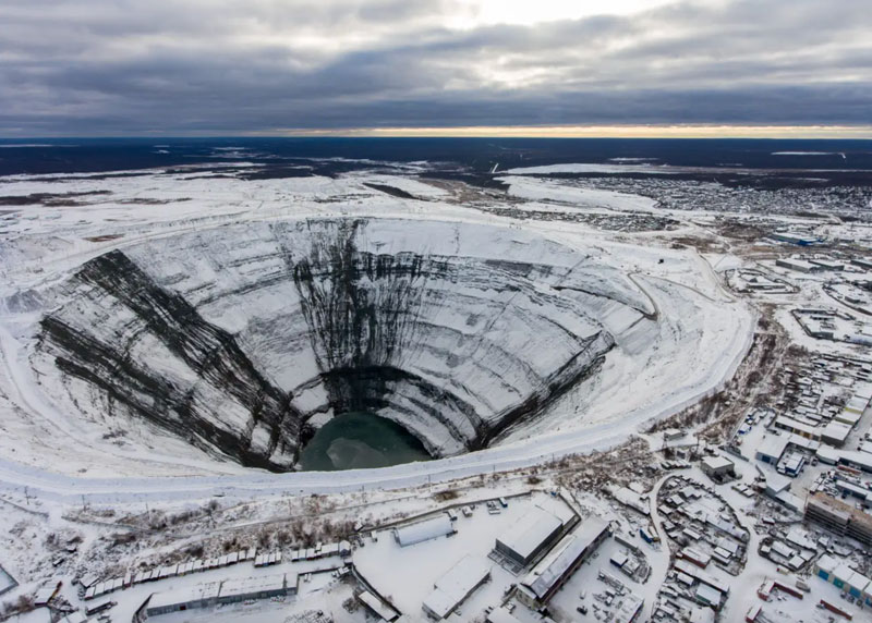 An Alrosa diamond mine in Minry, Russia