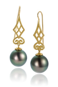 Garden Gate Tahitian Pearl Earrings